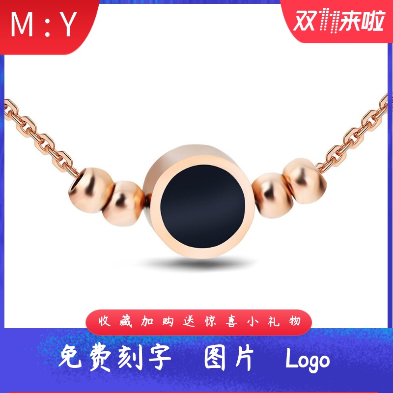 热卖个性钛钢9MM黑色滴油圆点三