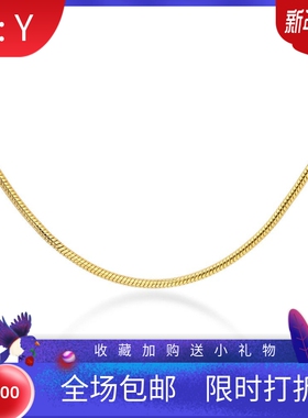 新款厂家时尚流行钛钢18K金裸链蛇骨链配龙虾扣可搭配百搭链条女