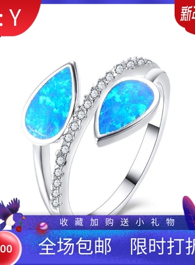 新款欧美澳宝白金戒指时尚复古高品质指环