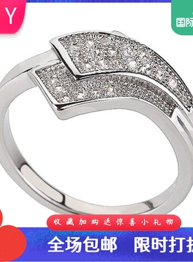 银白色波浪欧美风现货戒子新品