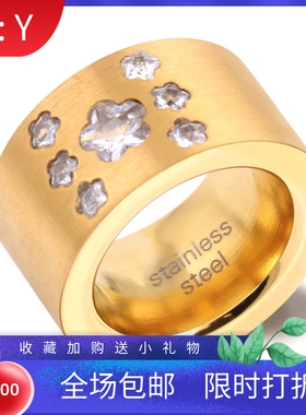 原创戒指镶钻花朵韩版现货手饰品