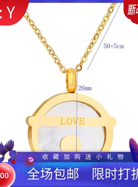 新款情人节礼物欧美创意个性Love横条刻字时尚简约钛钢不锈钢项链