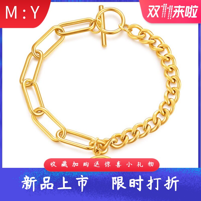 圆牌16MM硬币OT扣伊丽莎白手链时