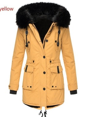 Russian cotton-coated pies overcome俄罗斯女冬毛领棉衣派克服