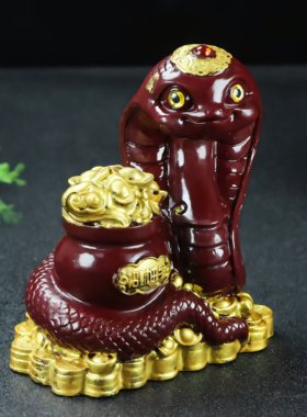 朱砂十二生肖蛇摆招财摆件招财家居客厅办公装饰工艺品转运玄关
