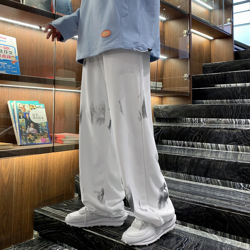 港风夏男休闲裤扎染宽松抽绳裤h1132P35,男装休闲裤,星座1013-1
