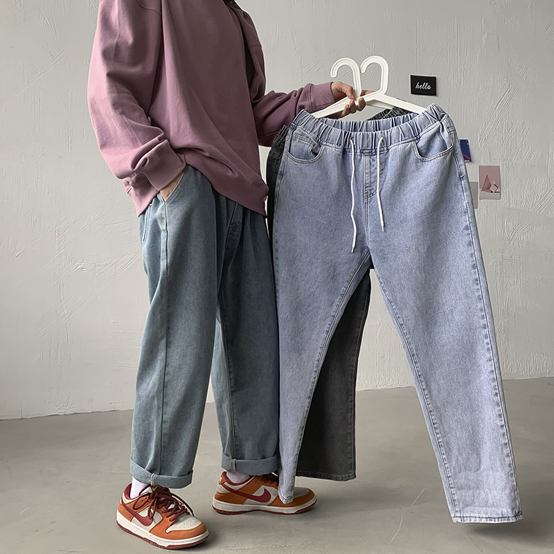 2021港风男牛仔裤直筒牛仔女情侣款加大码S-5xl nk890 P35图片