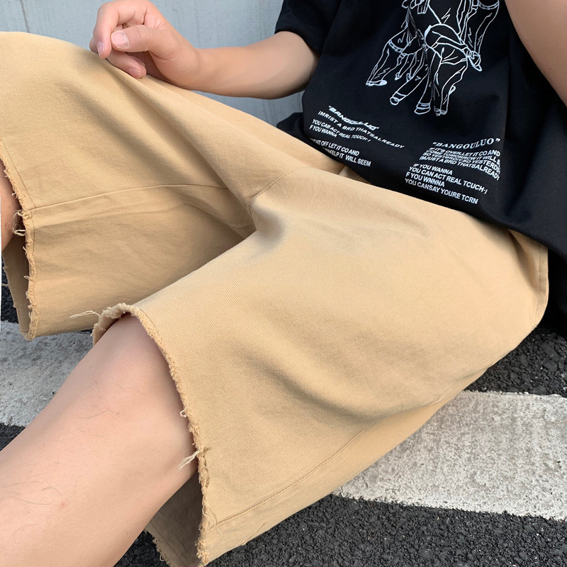 夏款男短毛边休闲五分裤运动流苏中裤短裤D11,男装休闲裤,星座1013-1