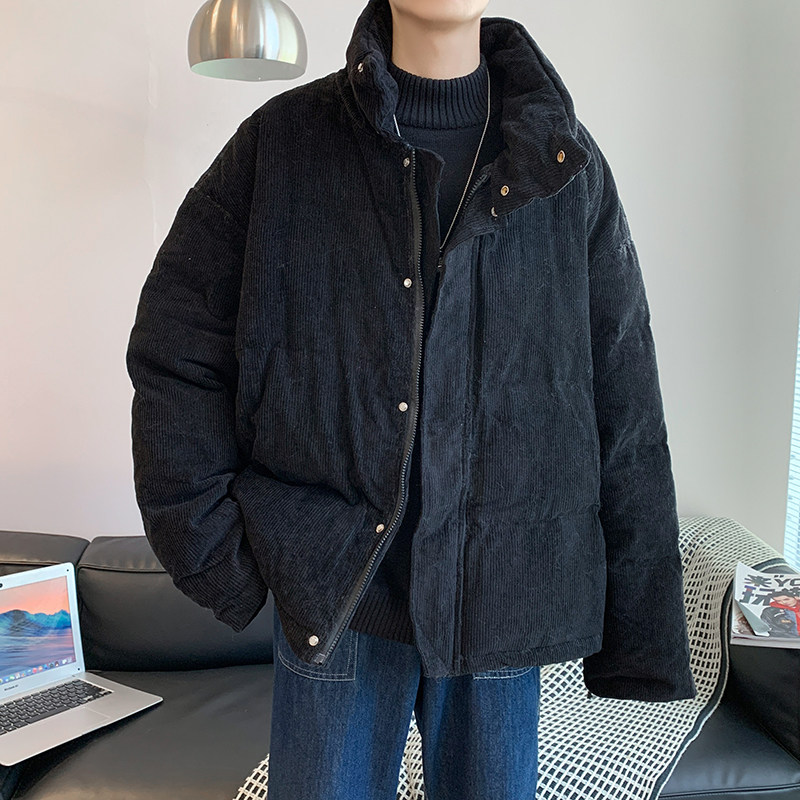 港风冬款男棉衣灯芯绒加厚保暖立领拉链棉服休闲外套Y63,男装棉衣,星座1013-1