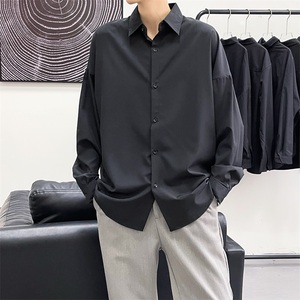 港风春夏款男装休闲衬衫长袖韩版夜店翻领衬衣CS170 P30图片