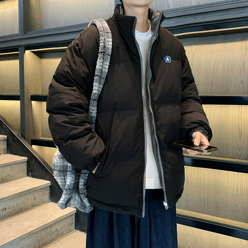 港风冬款男棉衣两面穿立领加厚保暖面包棉服休闲外套Y90,男装棉衣,星座1013-1