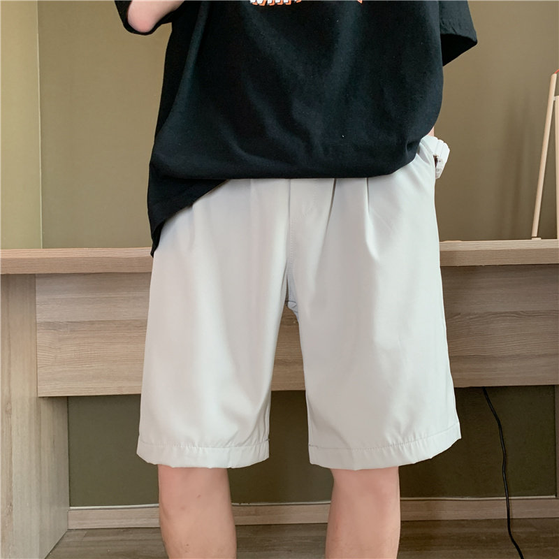 港风夏男冰丝速干裤薄款运动短裤潮宽松休闲西装五分裤D50P20,男装休闲裤,星座1013-1