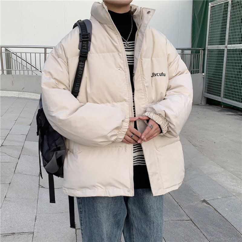 冬款男棉衣立领字母印花加厚棉袄休闲面包服外套Y6540,男装棉衣,星座1013-1
