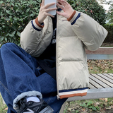 冬款男加厚面包服立领棒球服字母印花棉衣保暖棉袄M33，男装棉衣，星座1013-1