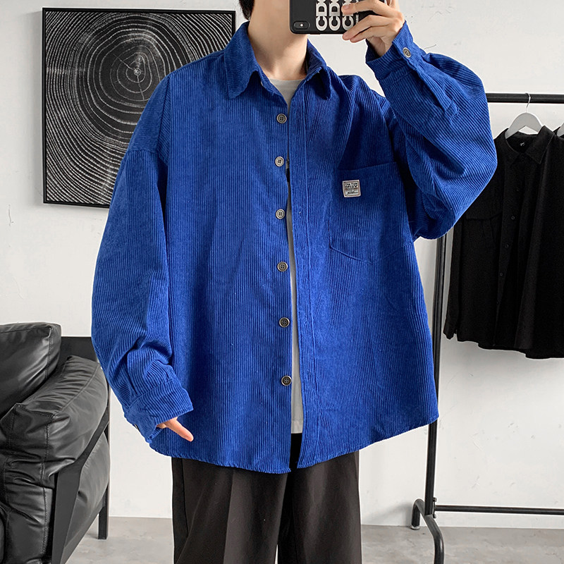 冬款男款衬衫加厚灯芯绒长袖韩版百搭衬衣CS36,男装衬衫,星座1013-1