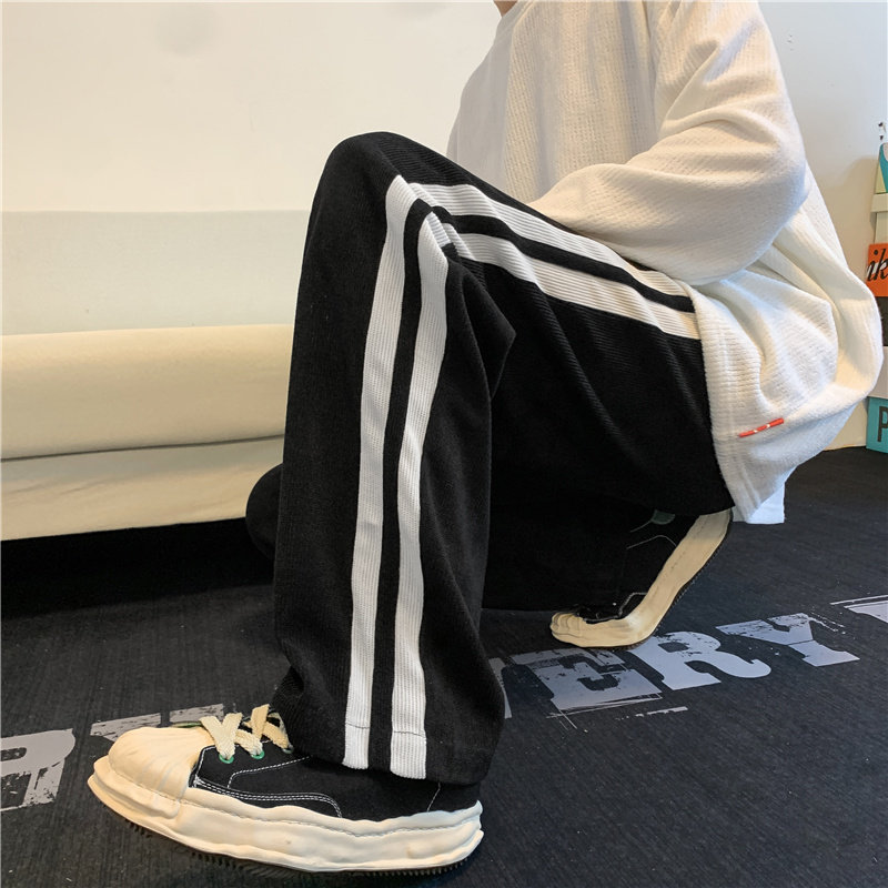 秋冬款男休闲裤灯芯绒加绒加厚二条杠条纹长裤h441P35加绒P45,男装休闲裤,星座1013-1