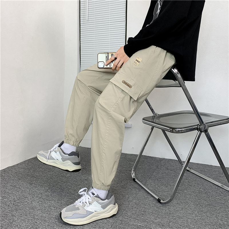 2021秋款男工装大口袋束脚休闲九分裤h165,男装休闲裤,星座1013-1