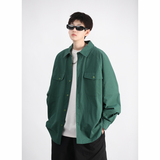 高品质秋款男长袖衬衫工装口袋纯棉宽松休闲衬衣CS1162P50，男装衬衫，星座1013-1