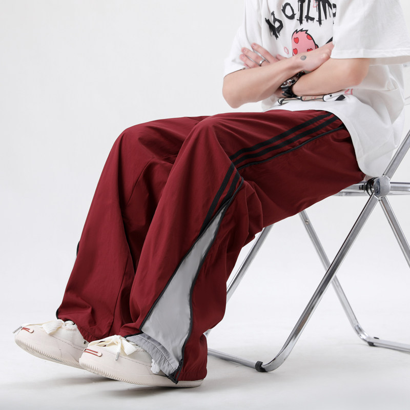 夏款男裤条纹拼接登山冲锋裤抽绳束脚休闲裤h1162P35,男装休闲裤,星座1013-1