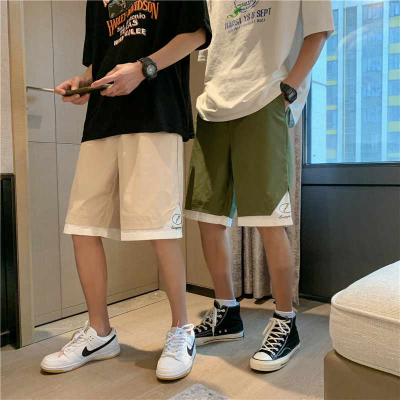 夏款男短裤字母印花假两件休闲工装裤篮球运动五分裤D607P33,男装休闲裤,星座1013-1