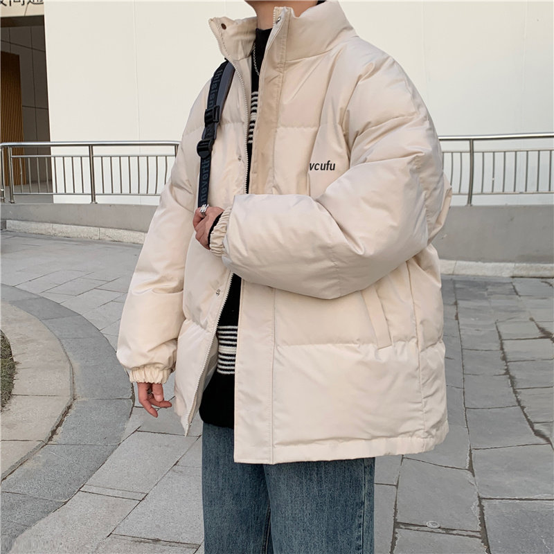 冬款男棉衣立领字母印花加厚棉袄休闲面包服外套Y6540,男装棉衣,星座1013-1