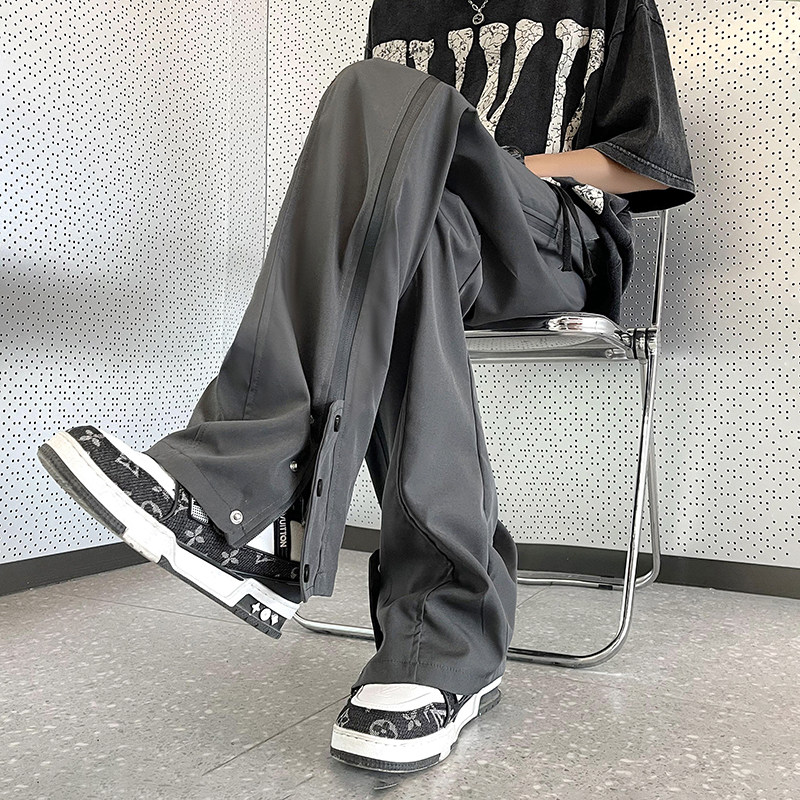 夏款男休闲裤侧边拉链织带按扣冲锋裤h2916P45,男装休闲裤,星座1013-1