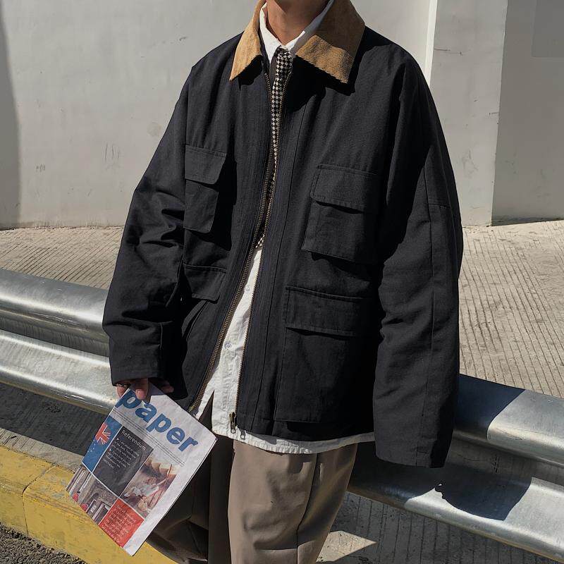 2022港风春款男夹克工装大口袋休闲外套JK081 P65图片