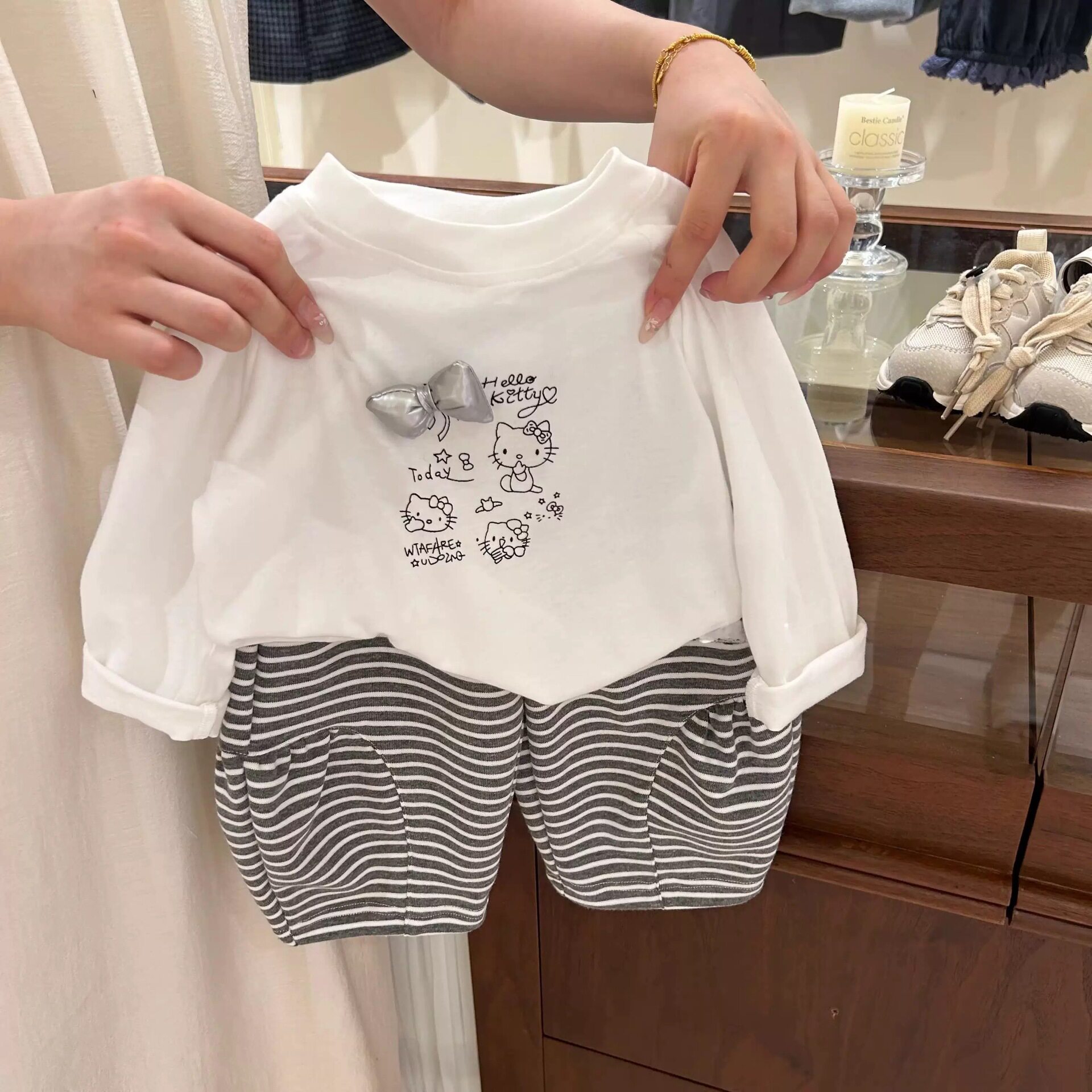 女童套装2025年秋装套装可爱韩版长袖T恤休闲长裤两件套衣服裤子