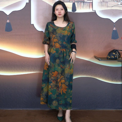 流浪袍子娃娃裙桑蚕丝花萝