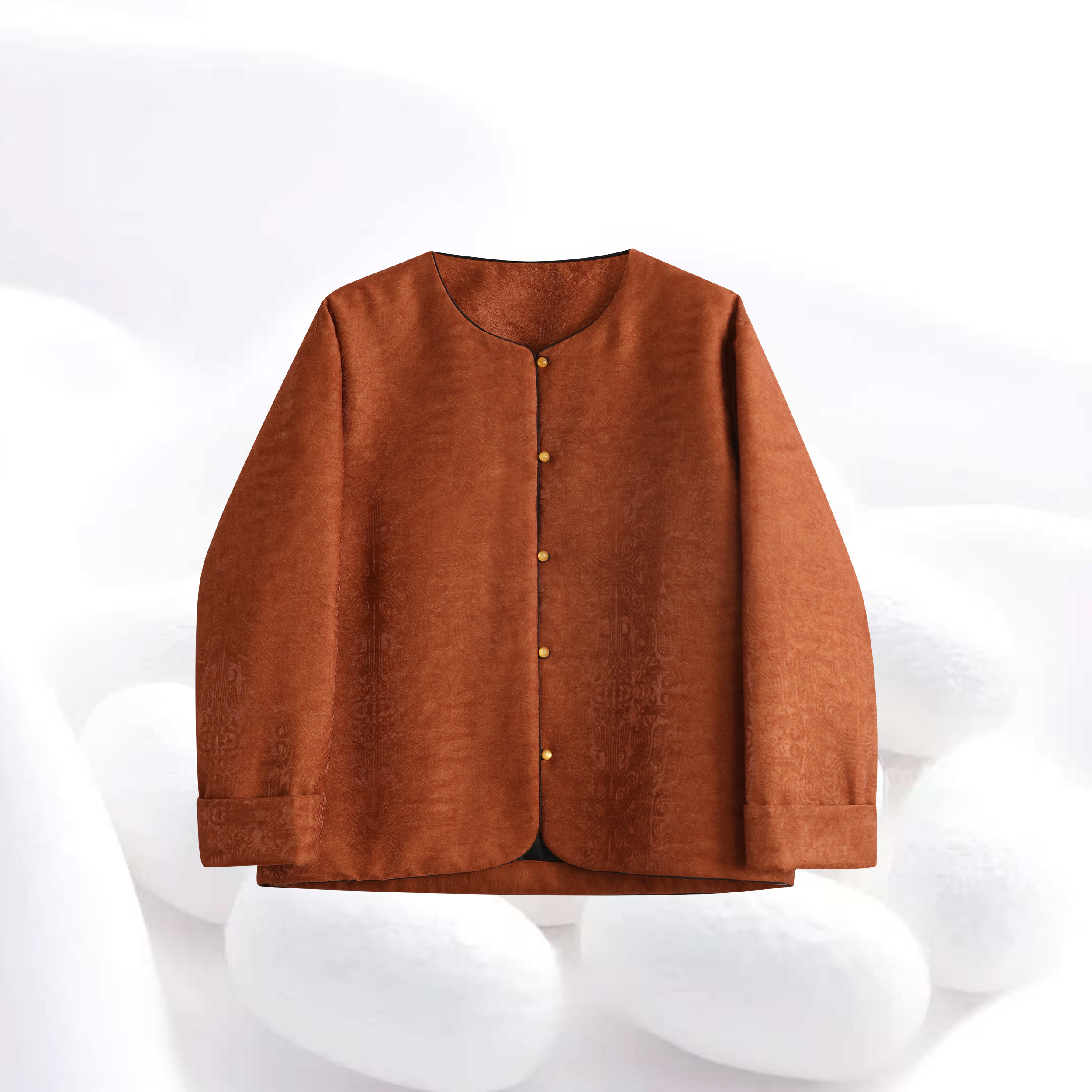 【圆领蚕丝棉服填充100％桑蚕丝】霓光锦香云纱外套蚕丝上衣dz341,女装/女士精品,棉衣/棉服,淘宝优惠券,粉丝福利购,淘宝优惠卷