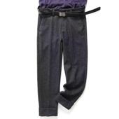 灰色毛呢加厚休闲裤 轻熟宽松秋冬直筒休闲商务长裤 西裤 秋冬大码