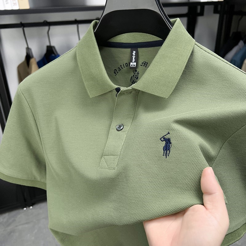 品牌折扣正品保罗高端100%纯棉POLO衫男士夏季短袖t恤翻领小马标