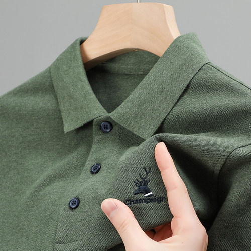 高端保罗polo衫纯棉翻领夏季半袖