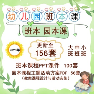 幼儿园班本课程ppt园本课大班中班小班故事主题故事活动方案合集