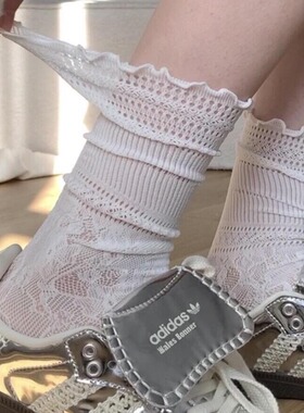 白色镂空袜玛丽珍夏季可以当袜wa也可以当wa袜