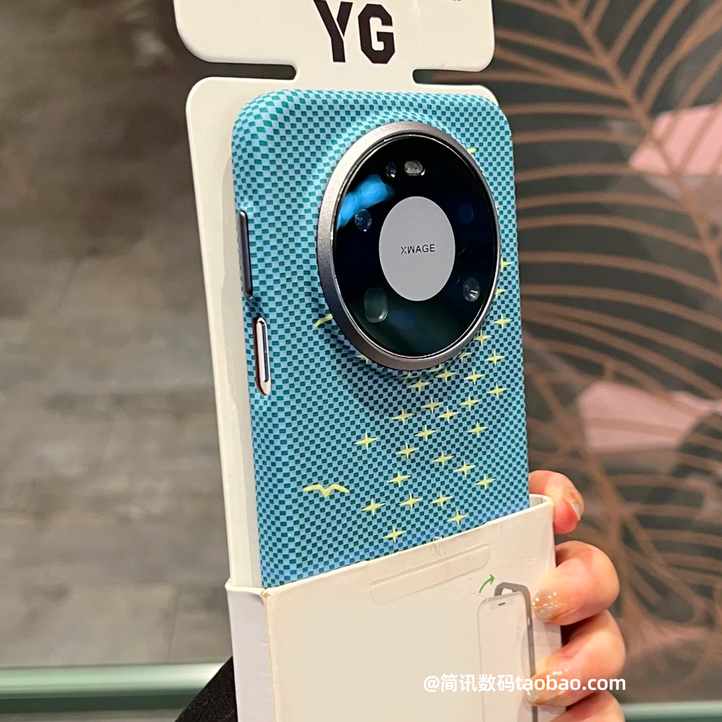 凯夫拉碳纤维纹理【蓝色浮光掠影】适用华为Mate80手机壳强力磁吸充电Mate80promax/RS大孔60/70pro+超薄肤感