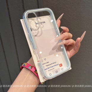 甜美少女奶油蓝适用OPPOfindx9手机壳findx9spro透明二合一防摔保护套x9pro糖果撞色8s+天空蓝桃粉色x7软壳9u
