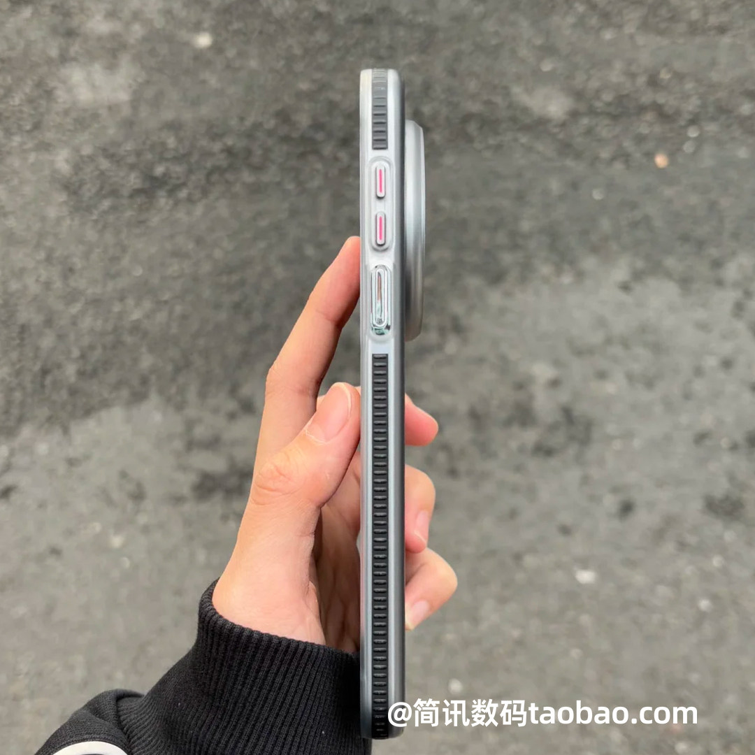 商务酷黑色Magsafe磁吸充电壳适用华为mate80Promax手机壳凹凸感磨砂防指纹70pro+/60侧边全包条纹防滑保护套
