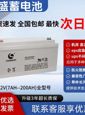 光盛蓄电池GS12V4.5AH7AH8.5AH12AH17AH24AH38AH65AH100AH120电源
