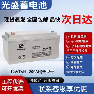 光盛蓄电池GS12V4.5AH7AH8.5AH12AH17AH24AH38AH65AH100AH120电源