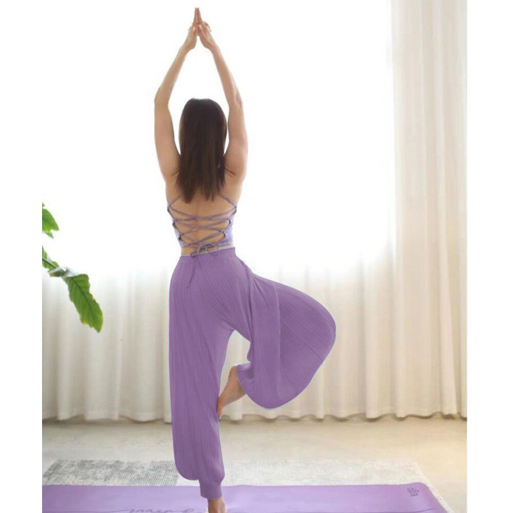 요가 바지 여성의 느슨한 속건 댄스 바지 새로운 여름 하이 웨이스트 얇은 댄스 바지 스퀘어 댄스 스포츠 캐주얼 바지