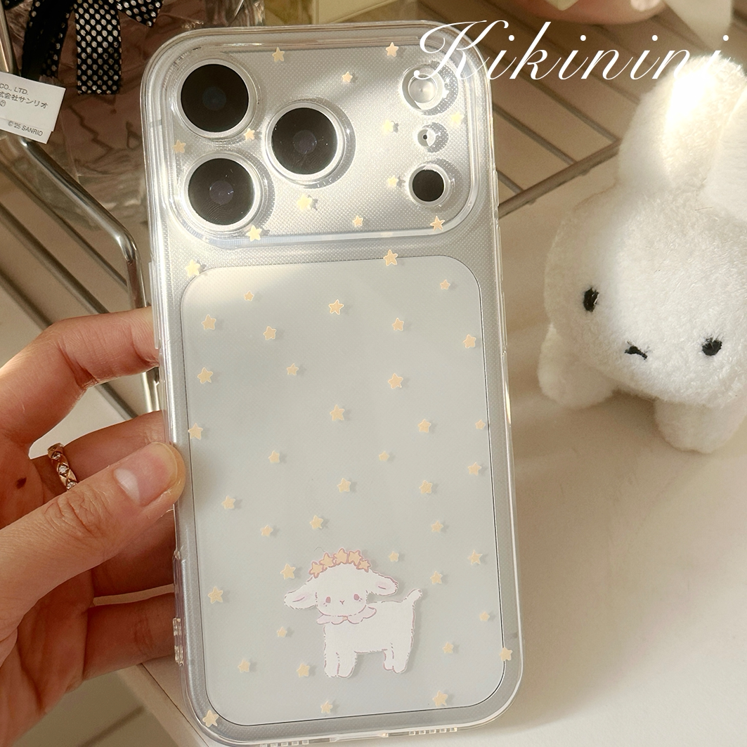kiki白日梦原创手机壳幸运星星小羊高透明适用苹果iphone17pro1514pro手机壳软壳可爱趣味情侣壳