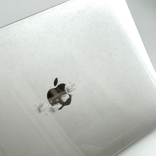 Kiki的白日梦小狗天使旋转苹果满天星亚克力MacBookproair保护壳保护套轻薄防磕碰pc材质M1M2新款防摔透气