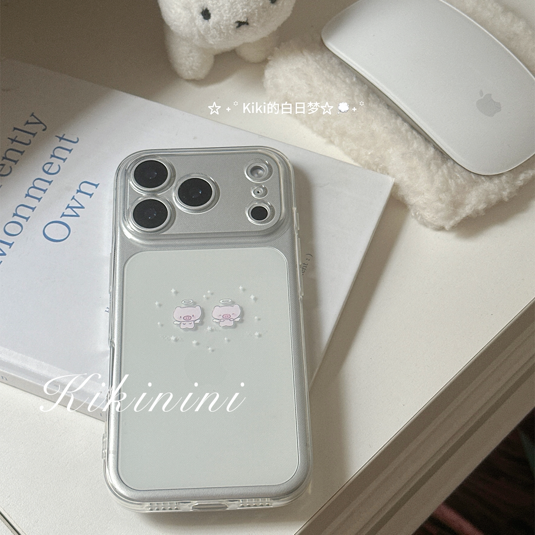 kiki白日梦原创手机壳星星小猪星空星色高透明适用苹果iphone17pro1514pro爱手机软壳可爱情侣手机壳