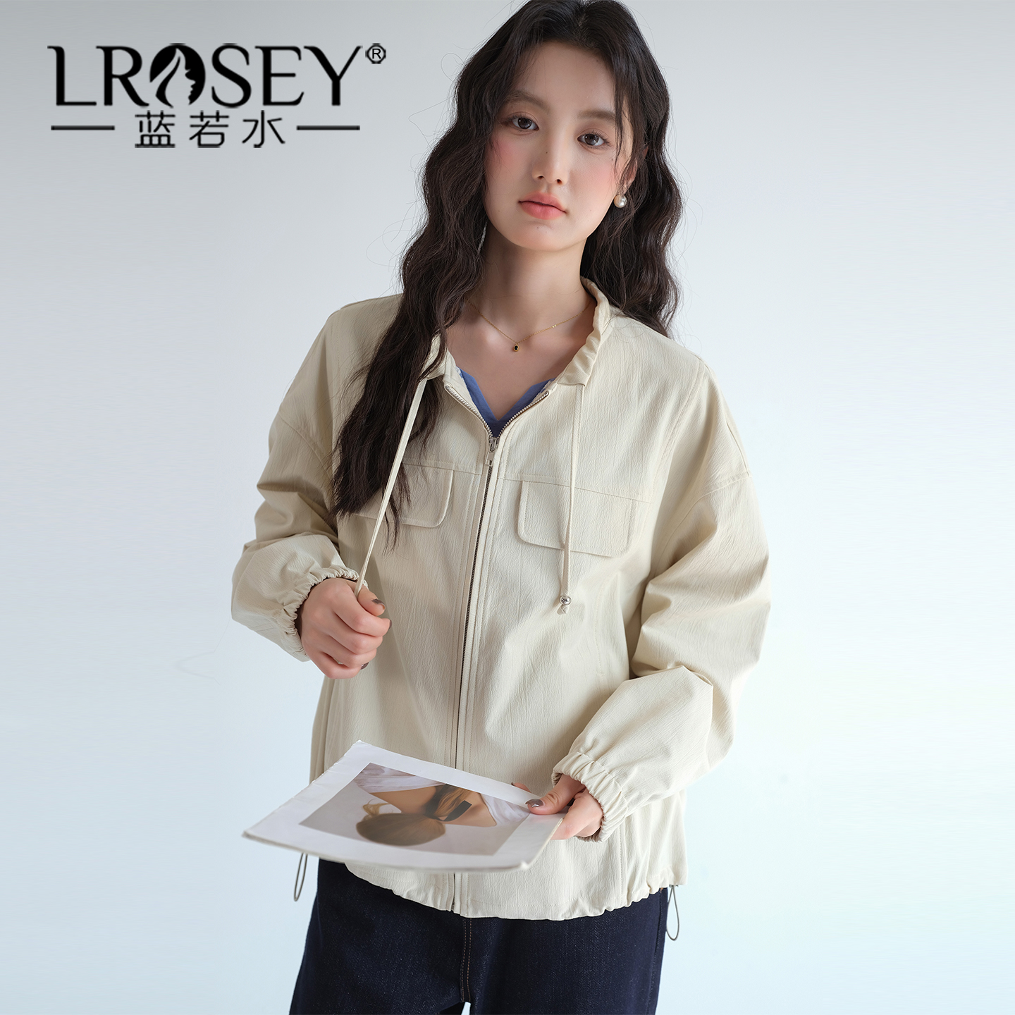 蓝若水宽松休闲百搭显瘦外套
