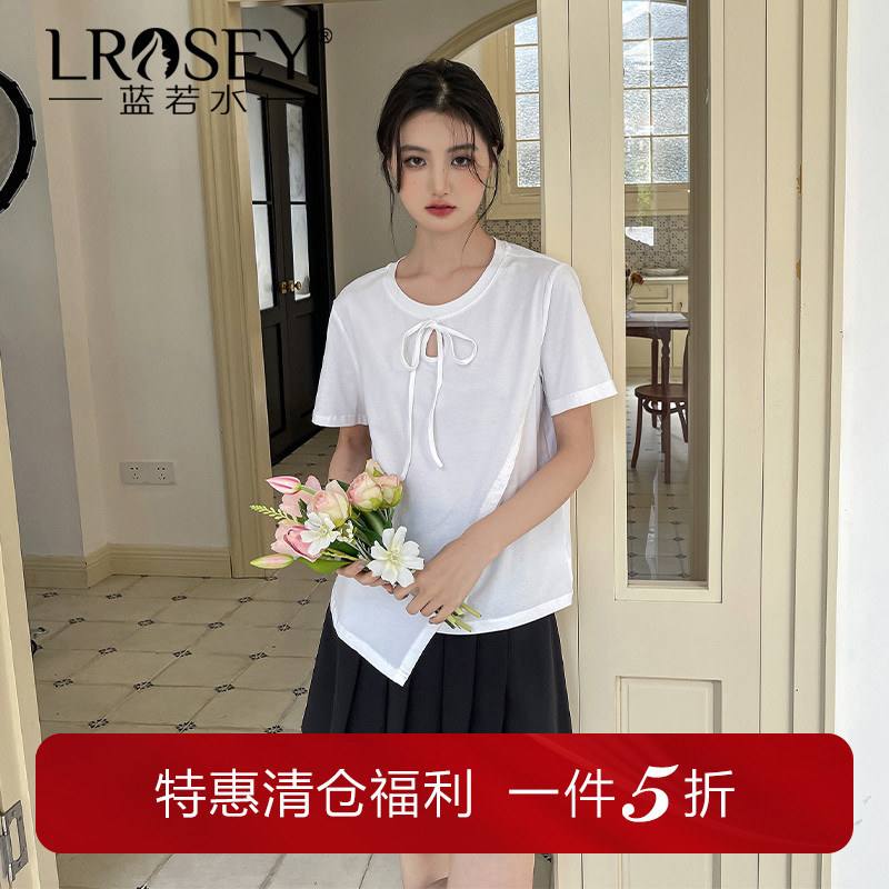 蓝若水设计感显瘦百搭T恤短袖ins