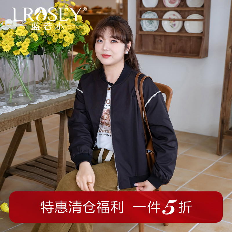 蓝若水夹克外套短款棒球服休闲