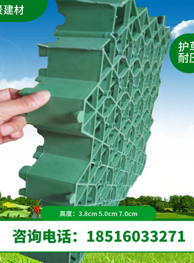 耐压塑料植草格绿色停车场草砖消防车道园林绿化种植草坪行车道砖