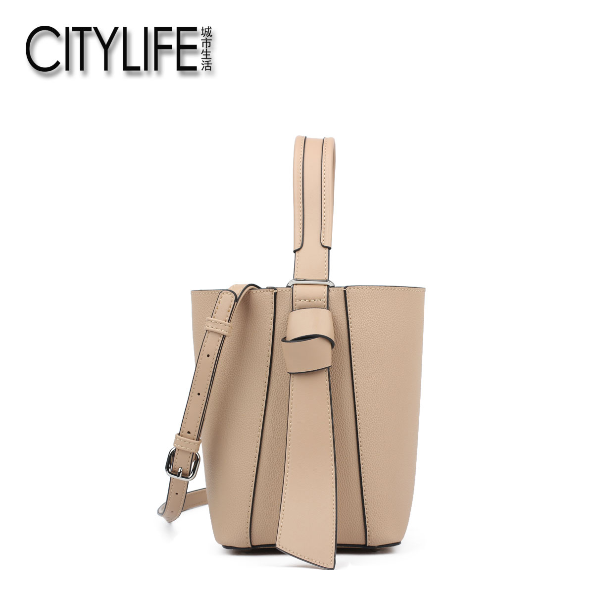 城市生活CITYLIFE女包2018新款潮簡約休閑手提包兩件套子母包