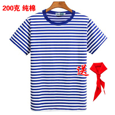 纯棉海魂衫短袖亲子装班服表演服